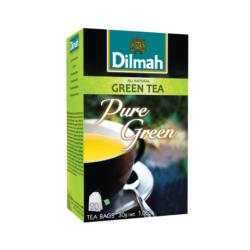 HERBATA DILMAH ZIELONA/ 20 SASZET. Herbata DILMAH PURE GREEN TEA zielona 20t*2g   82498/67709